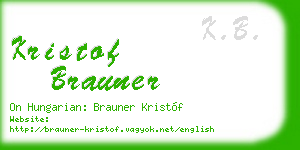 kristof brauner business card